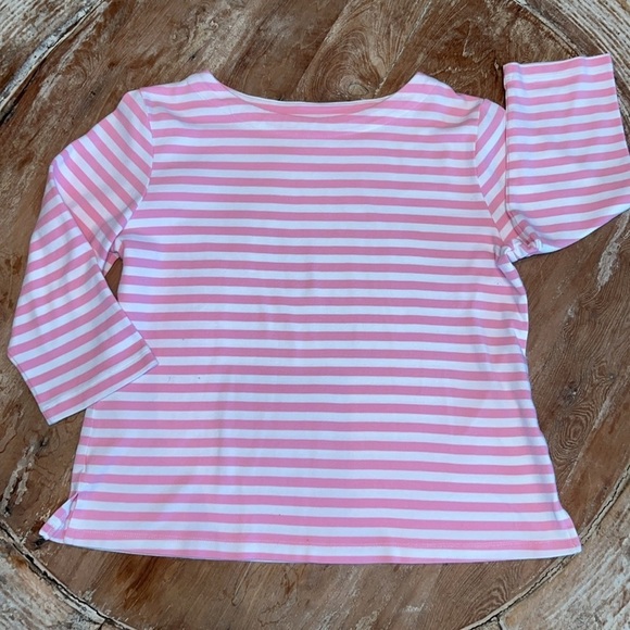 APPLESEEDS Pink & White Cotton Bateau Neck, 3/4 Sleeve Top T-Shirt, Size… - Picture 1 of 5